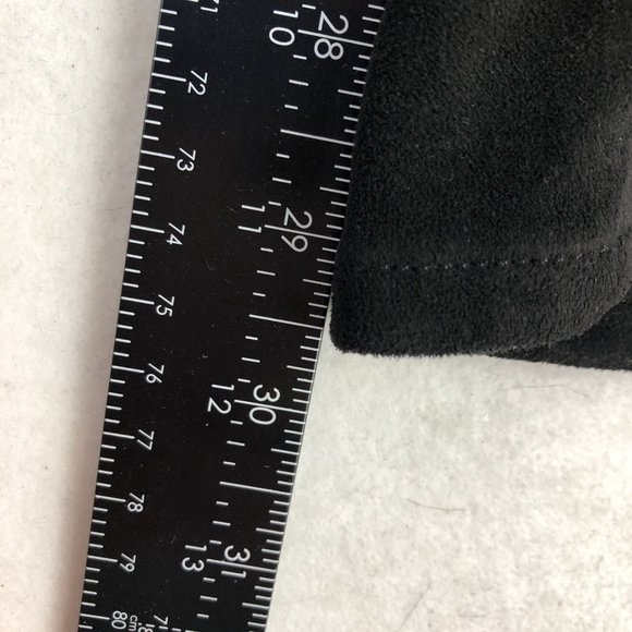 7 For All Mankind Women's Size 26 Black Mixed Media Faux Suede Zip Skinny Pants - Picture 7 of 13